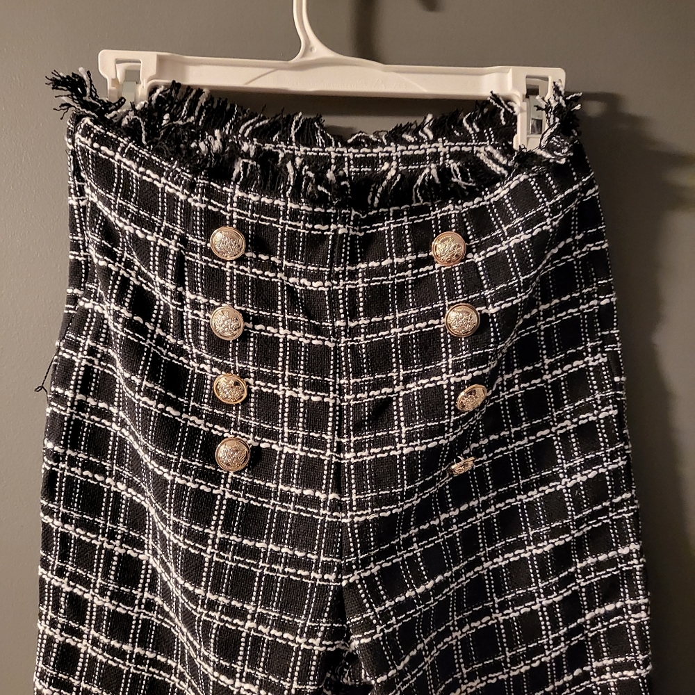 Side Zip Gold Accent Pants - Picture 1 of 6